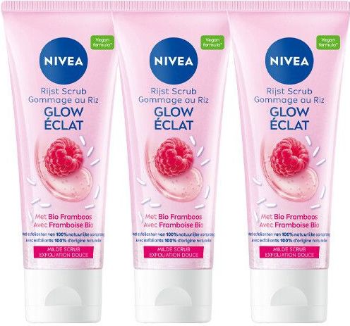 NIVEA - Rijstscrub Mild - 75 ml - Bio Framboos