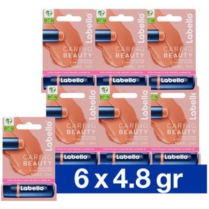 Labello - Caring Beauty - Lippenbalsem - 6x - Nude