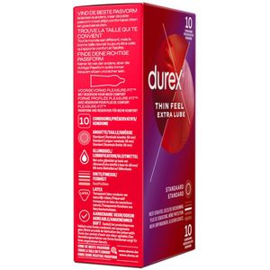 2x Durex Condooms Thin Feel met Extra Glijmiddel 10 stuks