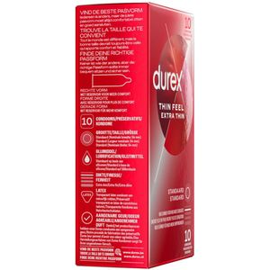 3x Durex Condooms Thin Feel Extra Dun 10 stuks