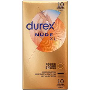 3x Durex Condooms Nude XL 10 stuks