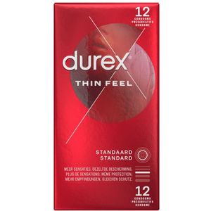 3x Durex Condooms Thin Feel 12 stuks