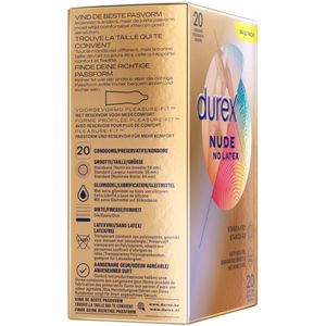 4x Durex Condooms Nude Latex Vrij 20 stuks