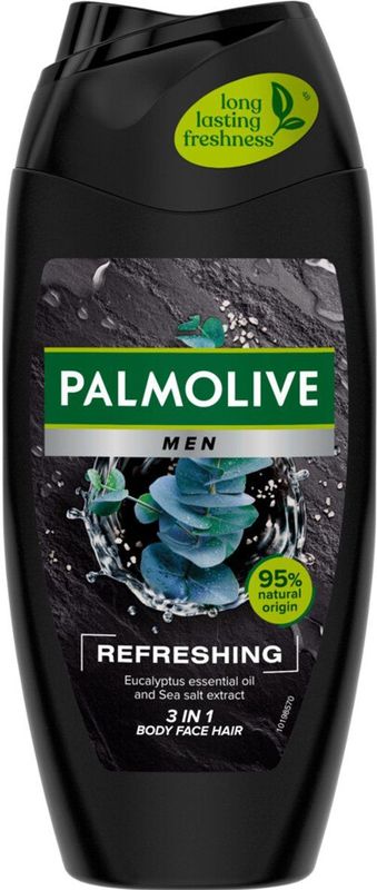 Palmolive Men - Refreshing 3-in-1 - Douchegel - 250 ml - Etherische Eucalyptusolie en Zeezoutextract
