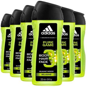 Adidas - Pure Game - Douchegel - 6 x 250 ml - Voordeelverpakking