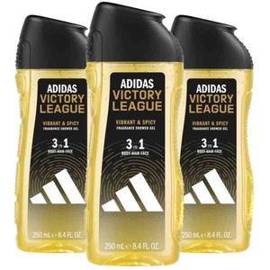 Adidas - Victory League - Douchegel - 3 x 250 ml - Voordeelverpakking