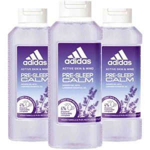 Adidas - Active Skin & Mind Pre-Sleep Calm - Douchegel - 3 x 400 ml - Voordeelverpakking