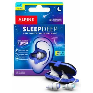 Alpine - Sleepdeep - Oordopjes - Multisize Pack - 2 Sets