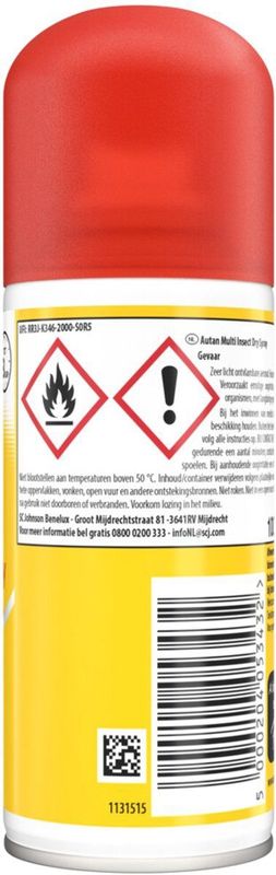 Autan - Insectenspray Multi Dry Spray - 6 x 100 ml - Voordeelverpakking