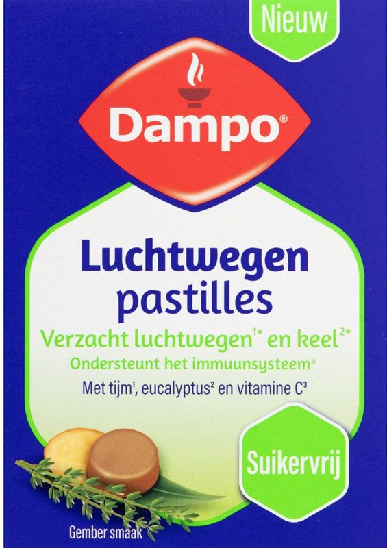 Dampo - Luchtwegen Pastilles - Suikervrij - 24 Zuigtabletten
