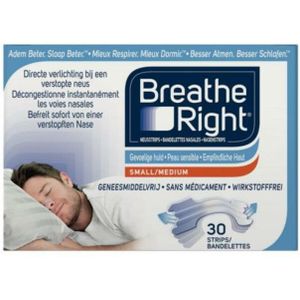 Breathe Right - Neusstrips Gevoelige Huid - Transparant - 30 Stuks