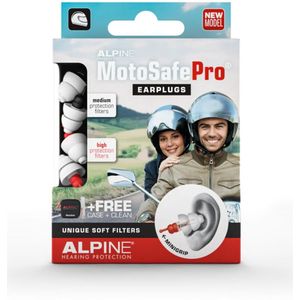 Alpine Motosafe Pro - Oordopjes - 2 Sets - Vermindert Schadelijk Geluid