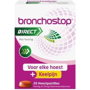 Bronchostop - Hoestpastilles Direct - Met Honing - 20 Stuks