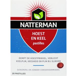 Natterman - Hoest- en Keel - 20 Stuks - Suikervrij - Ectoin® Hydro Complex