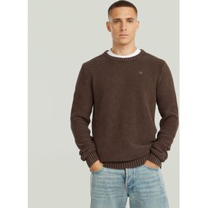 Garment Dyed Structure - Gebreide Trui - Bruin - Heren