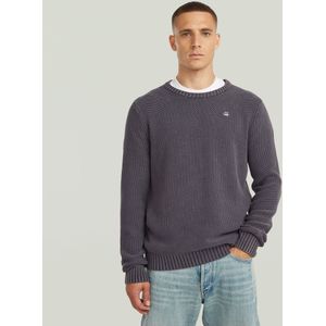 Garment Dyed Structure - Gebreide Trui - Donkerblauw - Heren