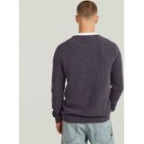 Garment Dyed Structure - Gebreide Trui - Donkerblauw - Heren