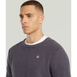 Garment Dyed Structure - Gebreide Trui - Donkerblauw - Heren