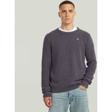 Garment Dyed Structure - Gebreide Trui - Donkerblauw - Heren