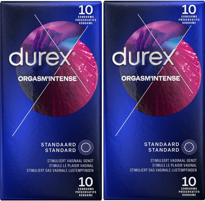 Durex Condooms Orgasm' Intense - 2 x 20 stuks - Voordeelverpakking