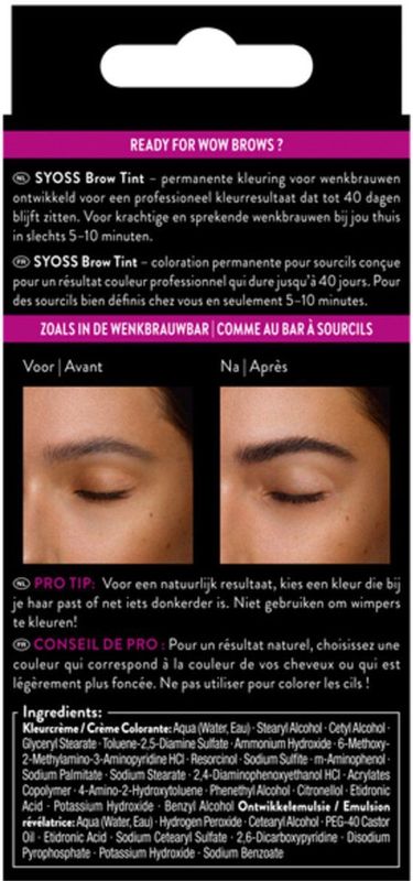 Syoss - Browtint - Zwart - Wenkbrauwverf - 3x