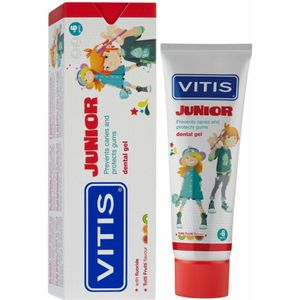Vitis - Tandpasta Junior - 75 ml - Tutti Frutti Smaak - Voor Kinderen Vanaf 6 Jaar