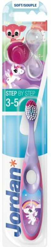 Jordan - Step 2 - Tandenborstel - 3-5 Jaar - Zacht Rond Borstelhoofd
