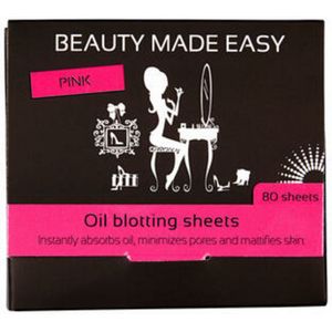 Beauty Made Easy - Oil Blotting Sheets - Pink - 80 Stuks