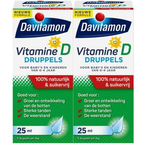 Davitamon - Vitamine D - Druppels - 100% Natuurlijk - 25 ml - Suikervrij