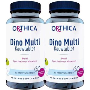 Orthica - Dino Multi - Multivitaminen - Frambozensmaak - 60 Kauwtabletten