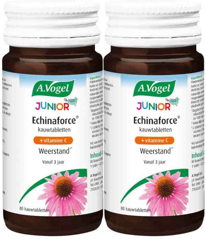 A.Vogel - Echinaforce Junior - Kauwtabletten - 80 stuks - Met Vitamine C - Frambozensmaak