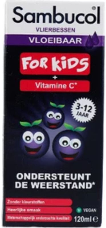 Sambucol - For Kids - Vlierbessensiroop - 2x 120 ml - Ondersteunt Immuunsysteem