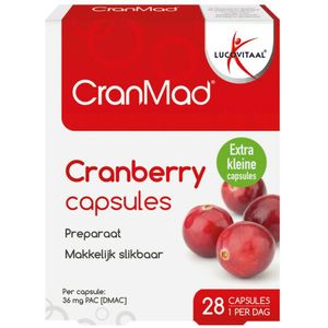 Lucovitaal - CranMad - Cranberry Capsules - 28 Stuks - Bevat Proanthocyanidinen