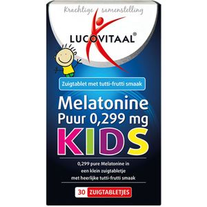 Lucovitaal - Melatonine Puur Kids - 30 Zuigtabletten - Tutti-frutti Smaak