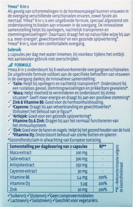 Ymea - Overgang 8 in 1 - Capsules - 64 Capsules