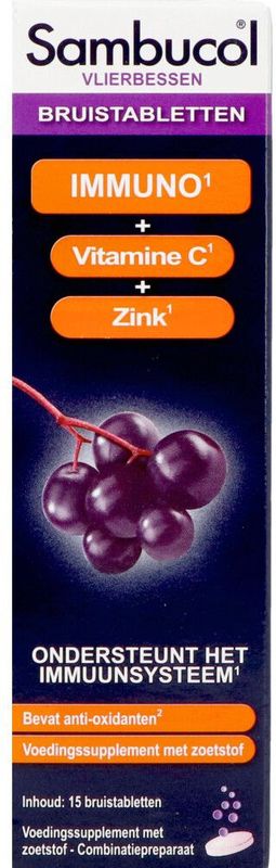 Sambucol - Immuno Forte - Bruistabletten - 15 Stuks