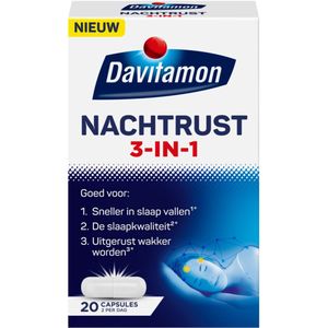 Davitamon - Nachtrust 3-in-1 - Voedingssupplement - 20 Capsules