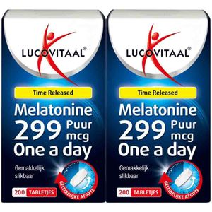 Lucovitaal - Melatonine Puur - 0,299 mg - 200 Tabletten - Time Released