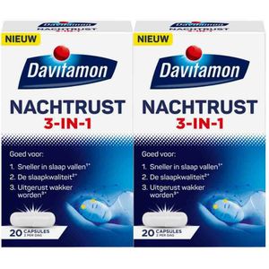 Davitamon - Nachtrust 3-in-1 - Slaapmiddelen - 20 Capsules