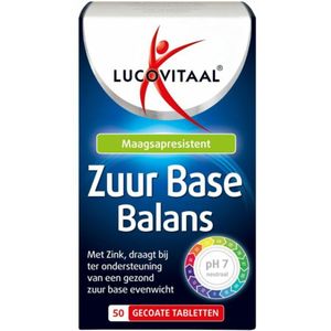 Lucovitaal - Zuur Base - 50 Tabletten - Met Zink - Maagsapresistente Coating