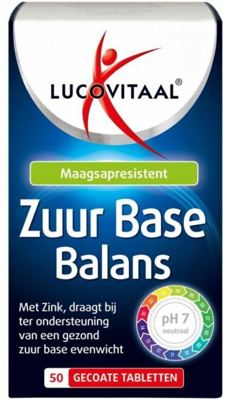 Lucovitaal - Zuur Base - 50 Tabletten - Met Zink - Maagsapresistente Coating
