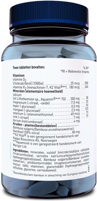 Orthica - Bot Complex - 60 Tabletten - Calcium - Magnesium - Vitamine D3 en K2
