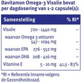 Davitamon - Omega-3 Visolie - 60 Capsules - Hoog Gedoseerd - Met Vitamine E