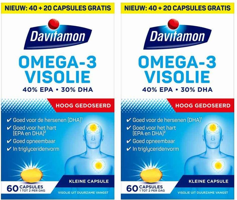 Davitamon - Omega-3 Visolie - 60 Capsules