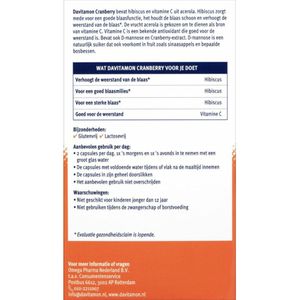 Davitamon - Cranberry - Voedingssupplement - 30 Capsules