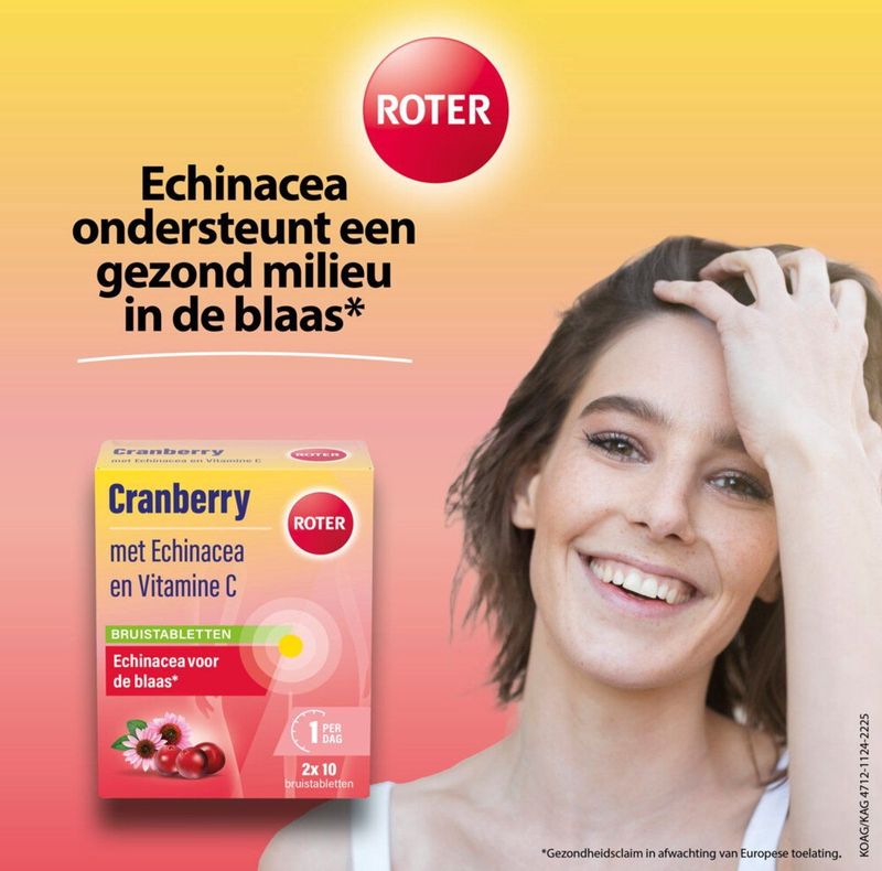 Roter - Cranberry Bruis - Voedingssupplement - 20 Bruistabletten