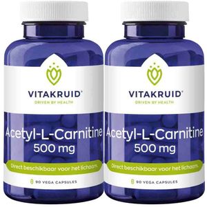 Vitakruid - Acetyl L-Carnitine - 90 Vegacapsules - Hoge Dosering 500 mg