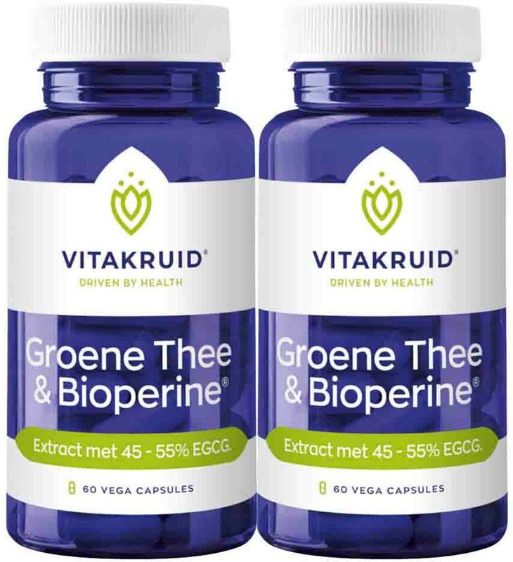 Vitakruid - Groene Thee & Bioperine - 60 Vegacapsules