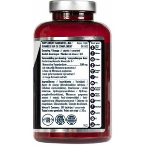 Lucovitaal - Rode Gist Rijst - 360 Tabletten - Natuurlijke Formule met Monacolin K
