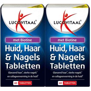 Lucovitaal - Huid Haar Nagels - 60 Tabletten - Met Biotine en Zink